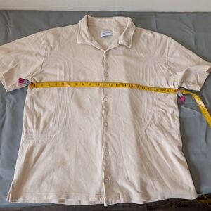 Men's Beige Short Sleeve Shirt